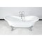 Aqua Eden Clawfoot Bathtubs, 71.63 L, 29.75 W, White/Polished Chrome, Cast Iron VCT7DS7231NL1 - alternate 4